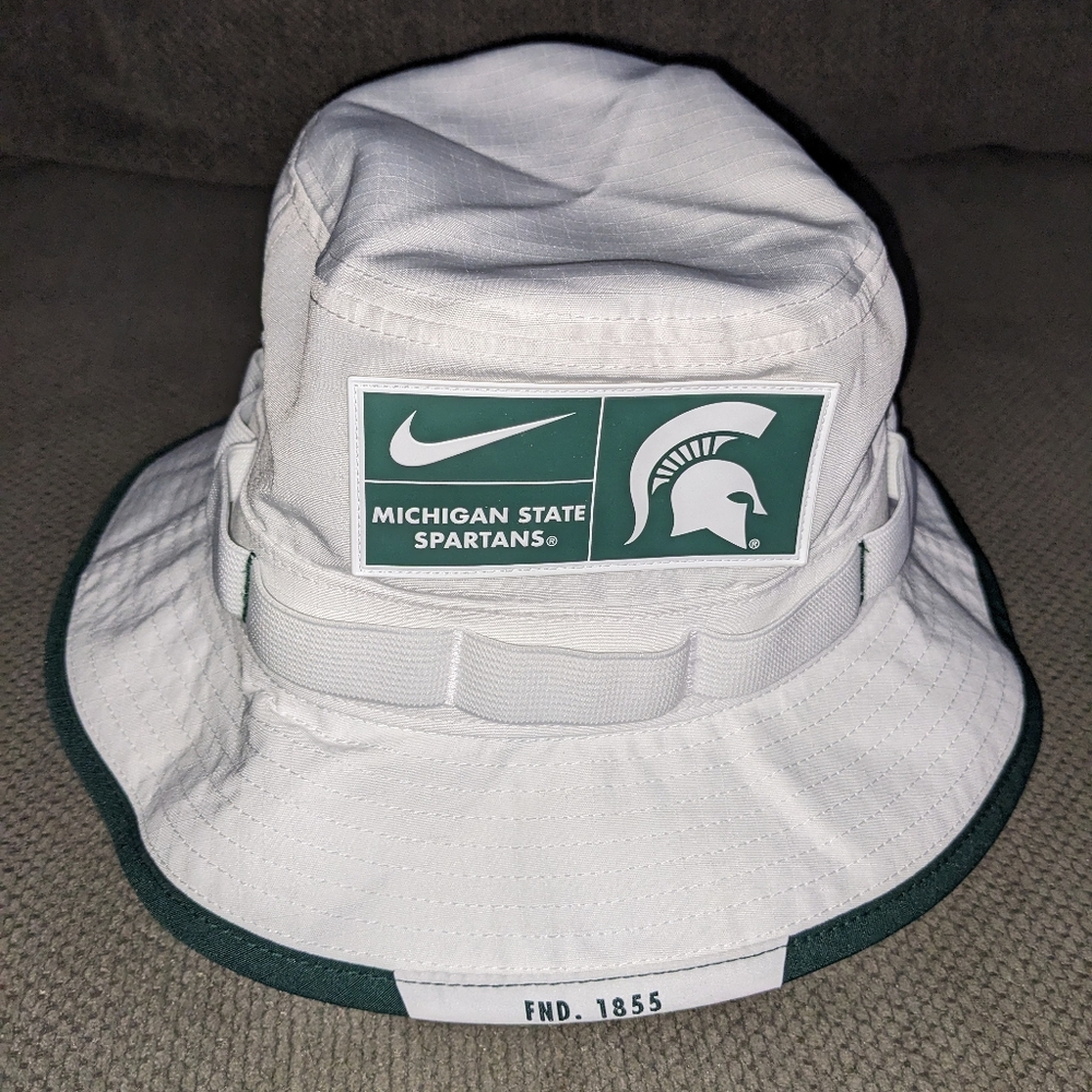 Nike Men's Michigan State Spartans White Dri-FIT Apex Boonie Bucket Hat